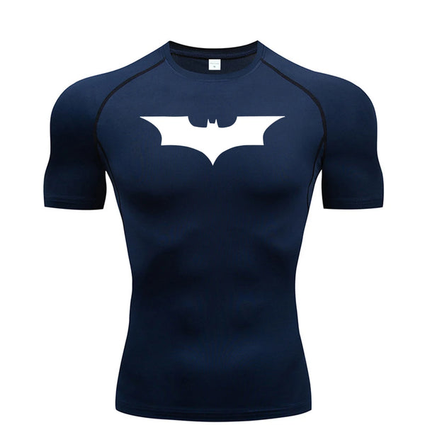 Stylish Bat Pattern Workout Tee
